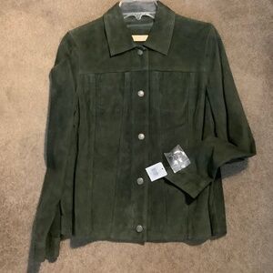 Green Suede Jacket - SIZE 4.- NWT